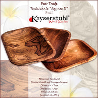 Fair-Trade Holzschale "Teak Square II"